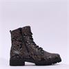 Remonte Laced Ankle Boot With Side Zip - Snake